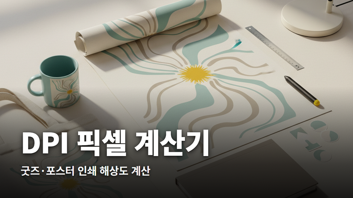 굿즈 포스터 DPI 픽셀 계산기: 인쇄 해상도와 실물 크기로 필요한 픽셀 즉시 계산
